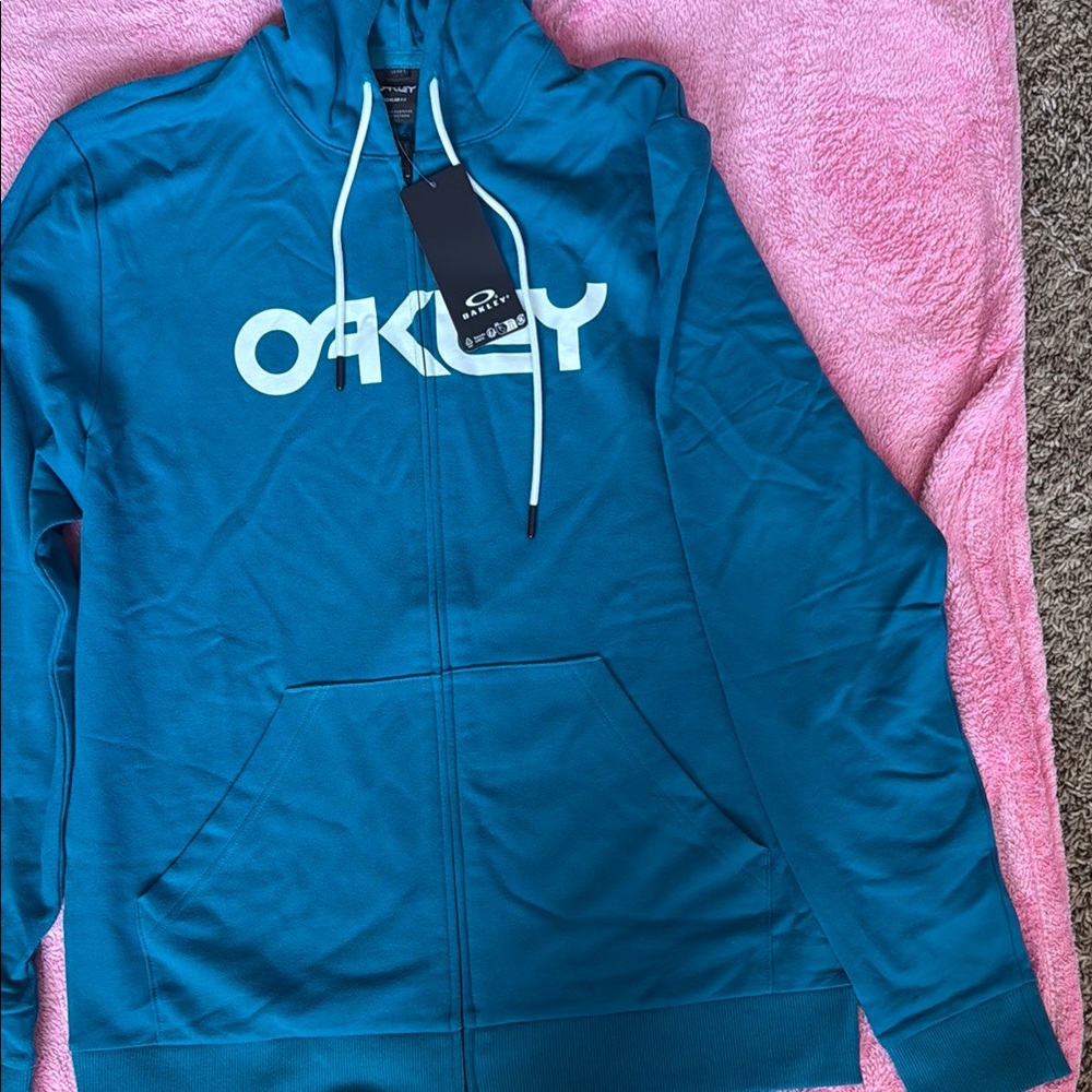 Oakley Blue Zip-Up Hoodie